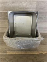 (3) Stainless Steam Table Pans