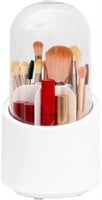 Makeup Brush Holder with Lid.360° rotating