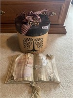 DECORATED BANDED BOX, AND FAUX BOX
