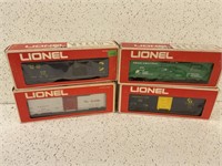 4 LIONEL BOX CARS