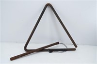 Old Outdoor Triangle Metal Dinner Bell