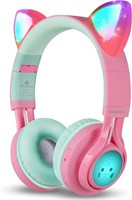 Riwbox CT-7 Cat Ear Bluetooth Headphones  Pink