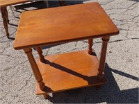 Wood side table.