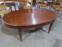 CHERRY OVAL INLAID TOP  COFFEE TABLE