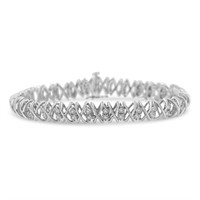 Sparkling 2.00ct Diamond X-link Tennis Bracelet