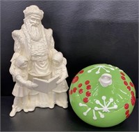 Ceramic Santa and Cookie Jar