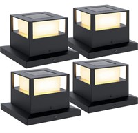 12 PACK OUTDOOR SOLAR POST CAP LIGHTS, 20 LUMEN