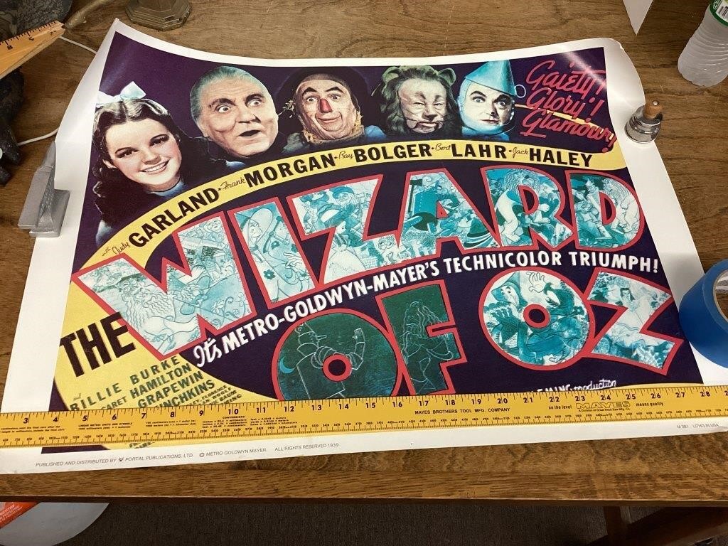 Three 20x28 posters--Wizard of Oz, Parkmoor