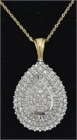 14kt Yellow Gold 2ct Diamond Necklace