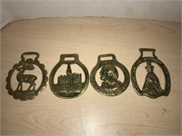 4 Brass Horse Tack Buckles