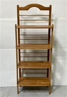 Wood 4-tier bakers rack / bookshelf