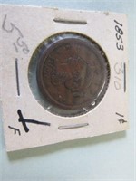 1853 Large Penny Fine