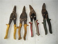 4 Pair Tin Snips