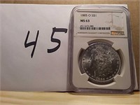1885-O S MS 63 Morgan Silver Dollar
