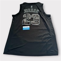 Michael Jordan Signed Blackout MVP Jersey + COA