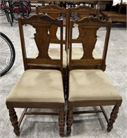 Four Vintage Depression Era Side Dining Chairs