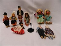 Dolls in Native Dress-(5); Porcelain Man & Woman
