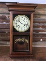 Coronet Pendalum Clock in Wooden Case with Key