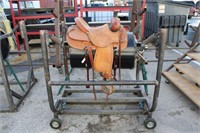 Shop-Built Saddle Bronc Trainer w/Saddle
