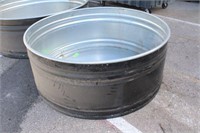 Galvanized Water Trough, Approx. 58" Dia. X 24"D