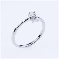 Size 7.5 Diamond Baguette Shape Diamond Cut Ring