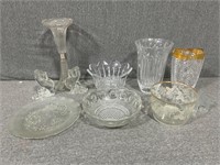 Lot of Crystal & Clear Glass