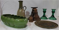 Clay Bell Wind Chime, Olive Oil Jug , Sweet Pea