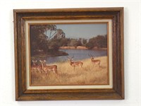 Framed Deer Print 19" x 16"