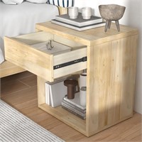 DG Casa Asher Nightstand with Drawer in White