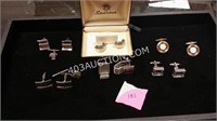 6 Sets of Cufflinks and Tie Clips