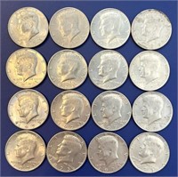 (16) 1973 Kennedy Half Dollars