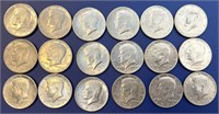 (18) 1971 Kennedy Half Dollars