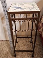 Metal Framed Plant Stand or Side Table