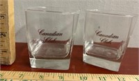 2 Canadian Club Whiskey Glasses
