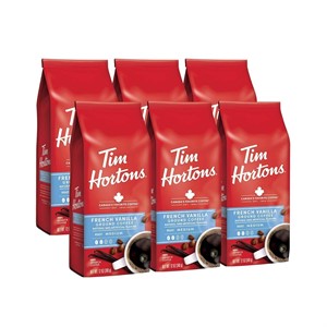 Tim Hortons French Vanilla Ground Coffee, 6 Pack