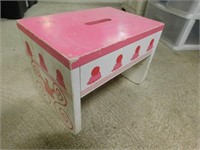 Wooden child's step stool, 14 x 9.5 x 10