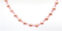 Pink Hues Cultured Pearl Bead Necklace
