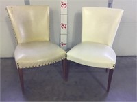 Vintage chairs - set of 2- cushioned seats