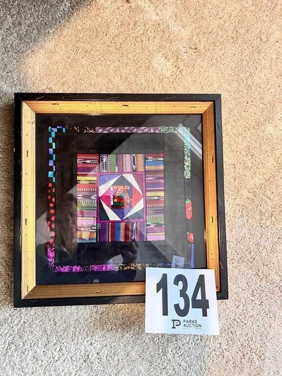 Framed Kathy Pope Quilted Art(Den)