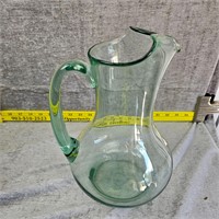 MEXICAN HAND BLOWN GLASS PITCHER