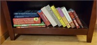 Assorted books, The Secret, Webster dictionaries,