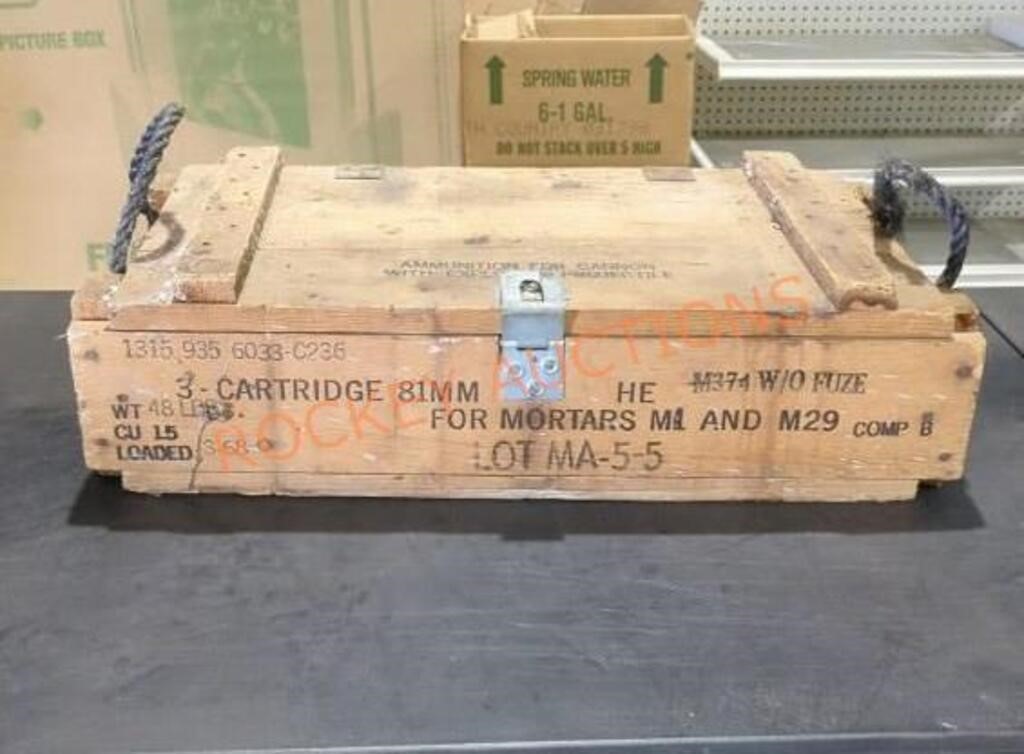 Military ammunition crate