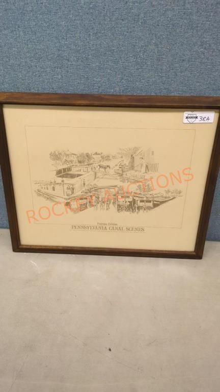 Pennsylvania Canal Scenes Framed patrons edition