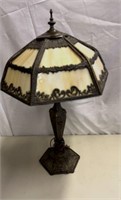 VINTAGE GIM SLAG GLASS LAMP ART NOUVEAU TIFFANY