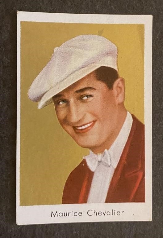 MAURICE CHEVALIER: Antique Tobacco Card (1933)