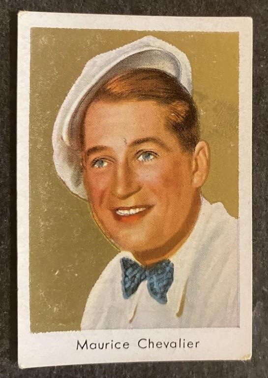 MAURICE CHEVALIER: Antique Tobacco Card (1933)