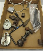Vtg. Pulleys, Hitch & Other Tools