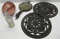 Vintage Kitchen Items,Rubber Trivet Mats,Etc