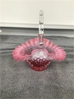 Fenton Hobnail Basket