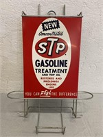 Vintage Metal STP Gasoline Treatment Advertisement